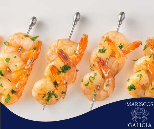 Brocheta Langostinos: Receta paso a paso
